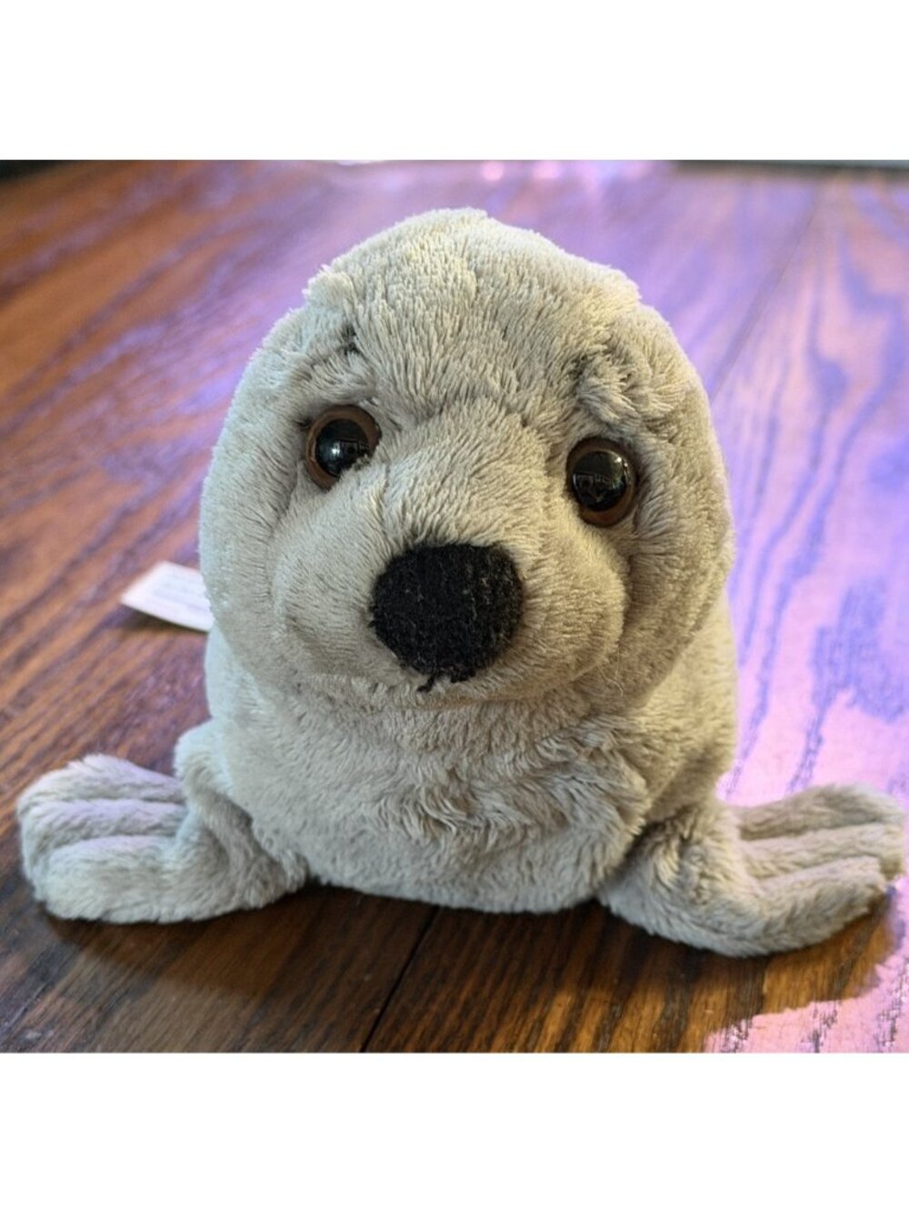 FAO Schwarz Gray Seal Pup Plush Stuffed Animal Lovey Cuddle Toy 9" 2014